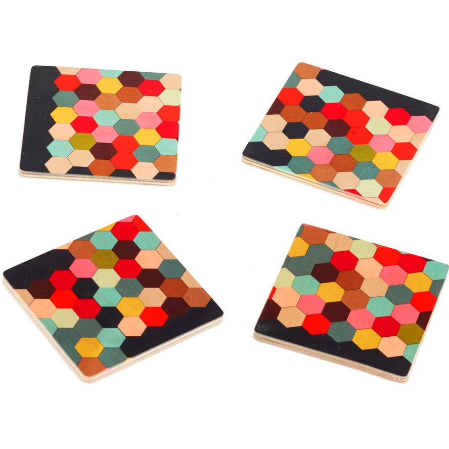 Honeycomb Coasters, from Wolfum