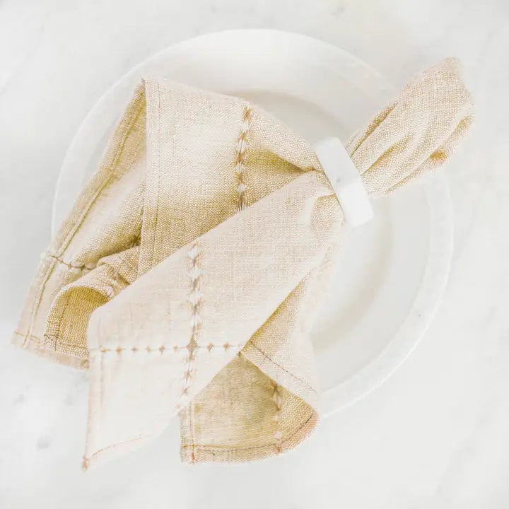 Pulled Cotton Napkin in Rattan, from Creative Women
