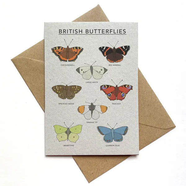 British Butterflies Illustrated Card