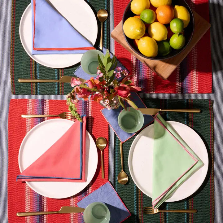 Set of 6 Napkins in Party Wave, from Atelier Saucier