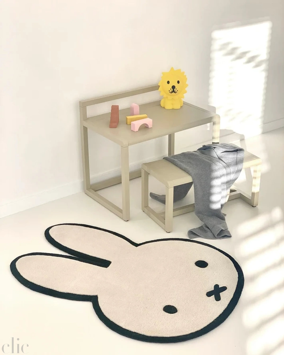 Miffy Nijntje Rug in Cream and Black, from Maison Deux