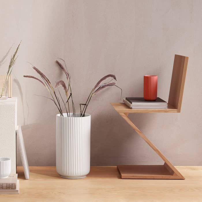 Lyngby Vase 15" in White, from Lyngby Porcelaen
