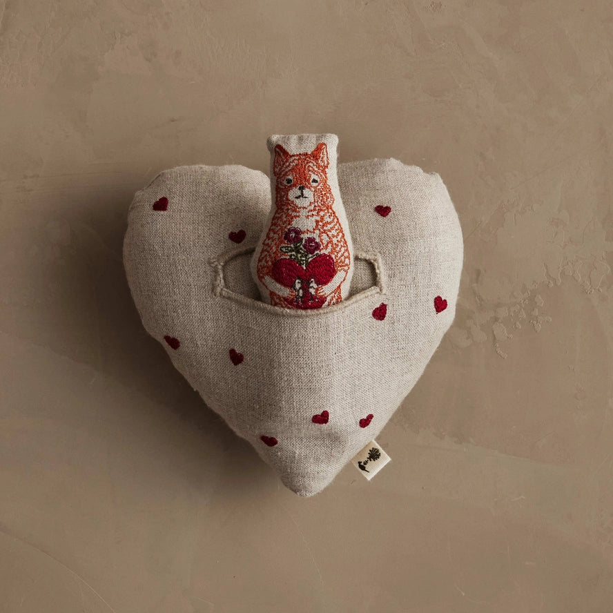 Fox Heart Pocket Valentine, from Coral & Tusk
