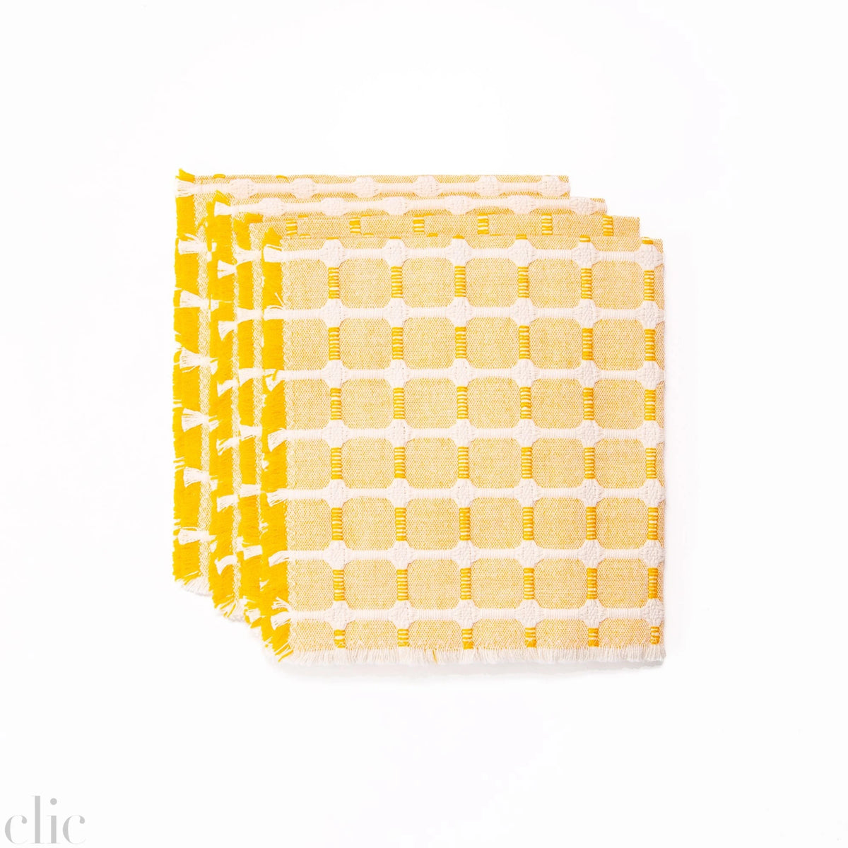 Set of 4 Hopsack Napkins in Marigold, from Dove and Donkey