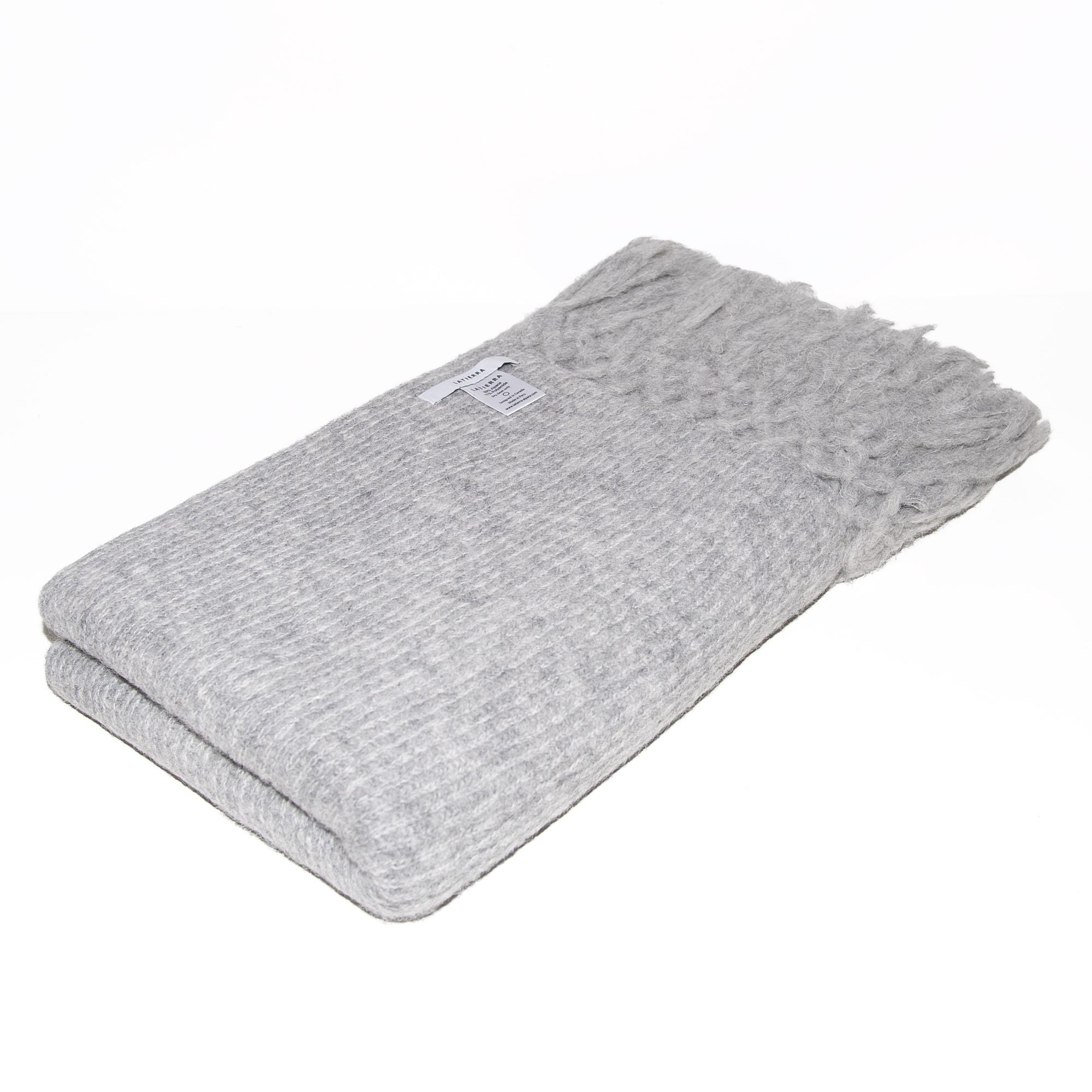Cama Throw in Light Grey, from La Tierra