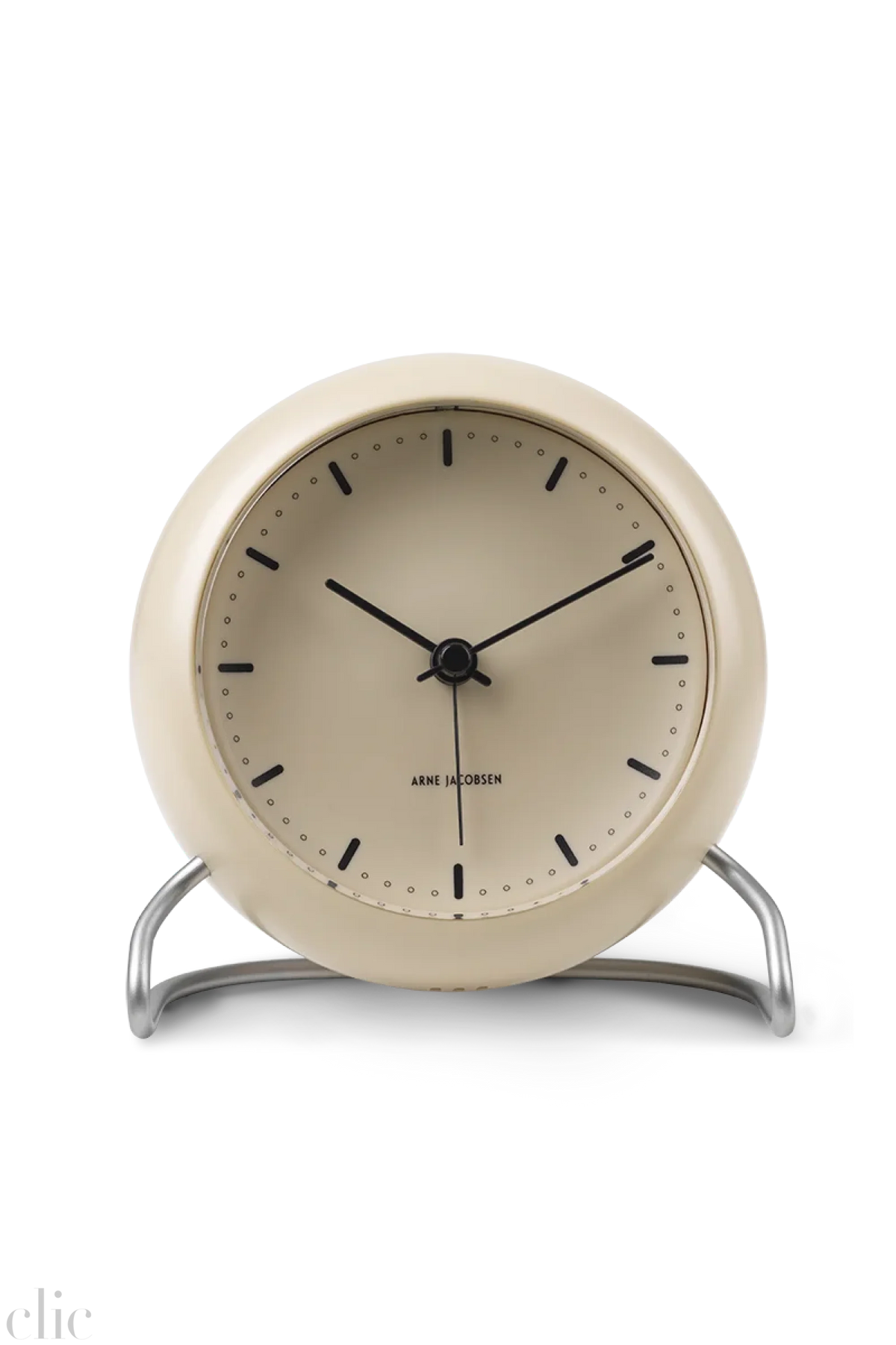 City Alarm Clock in Sandy Beige, from Arne Jacobsen