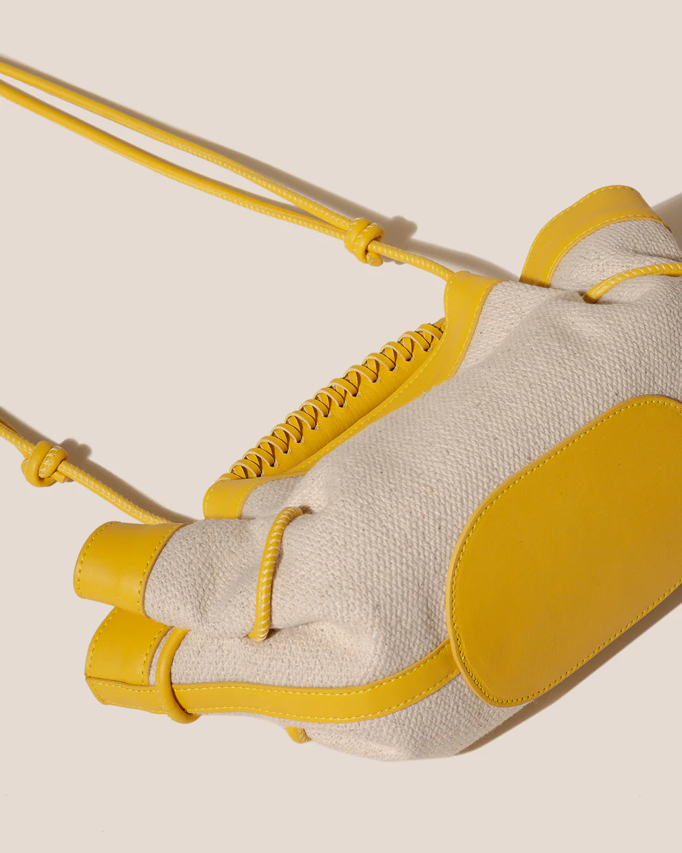Arta Mini Canvas Bag in Natural and Yellow, from Hereu