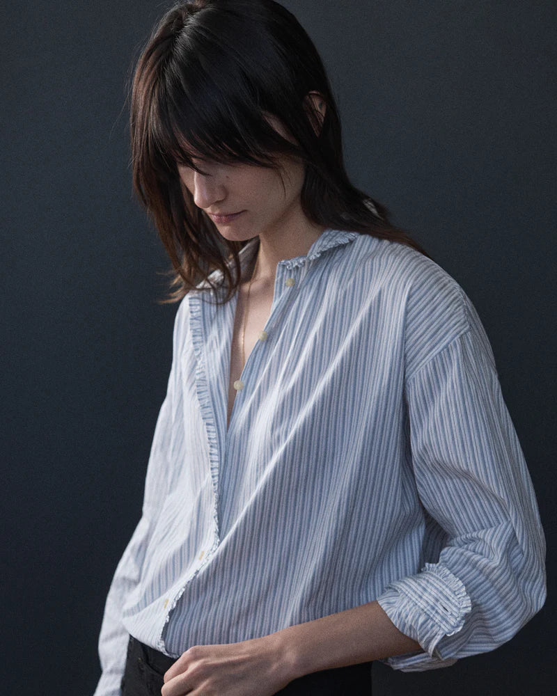 Poppy Blouse in Robin's Egg Stripe, from A'court