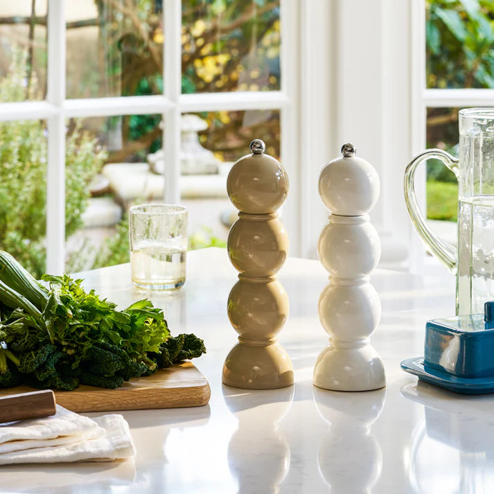Bobbin Salt and Pepper Grinder in White, from Addison Ross
