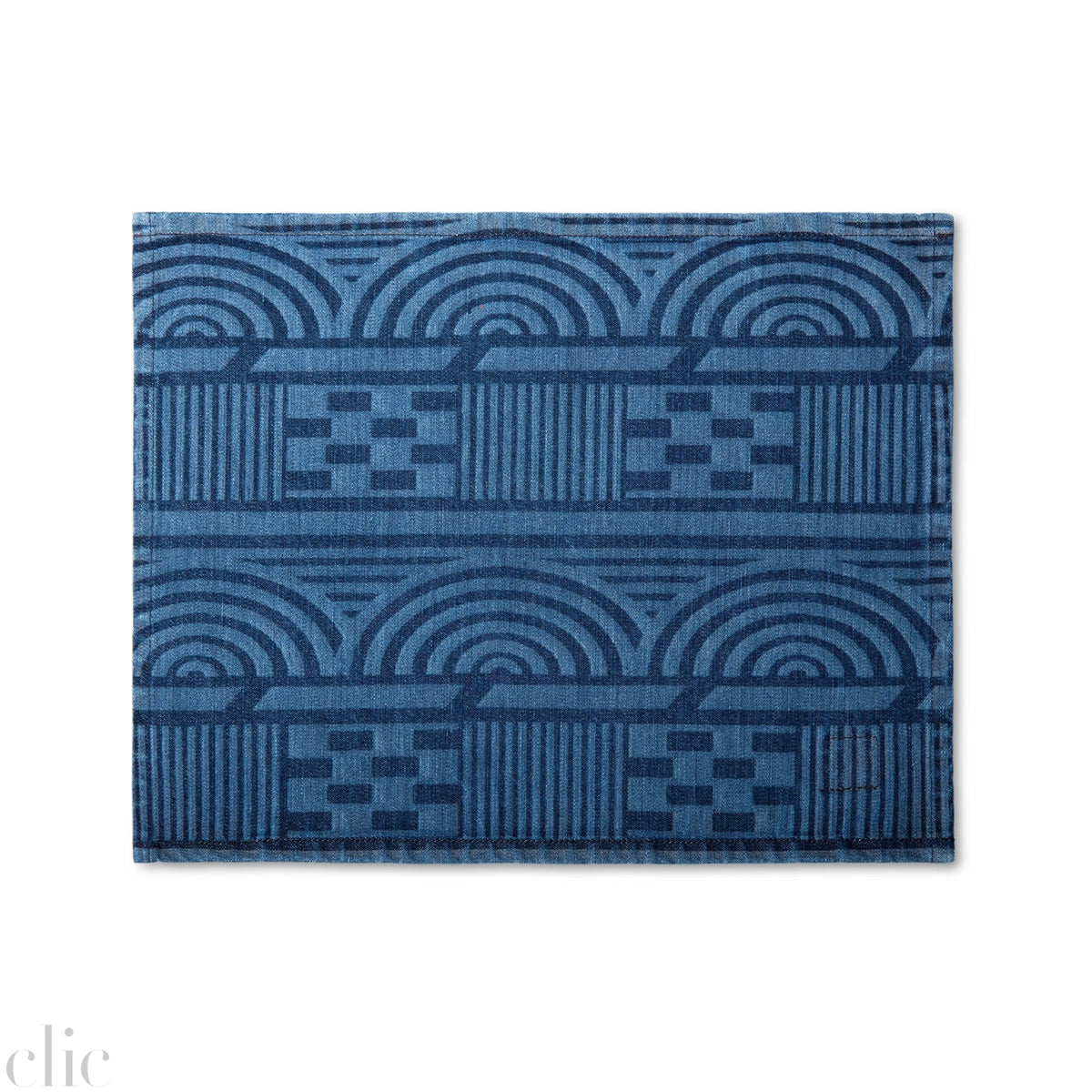 Adire Etched Diaspora Denim Placemat in Medium Denim, from Mi Cocina