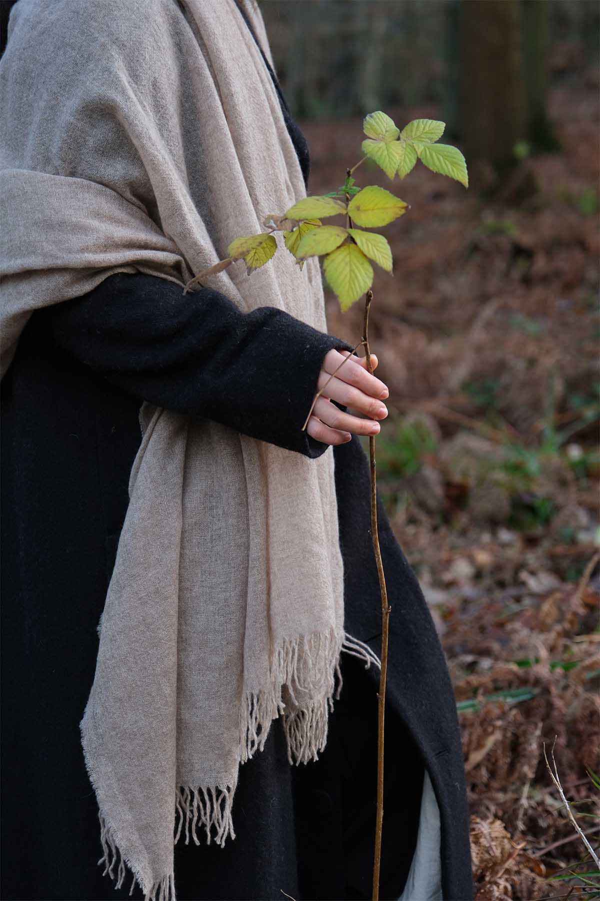 Airy Cashmere Wrap in Cream, from Oats and Rice