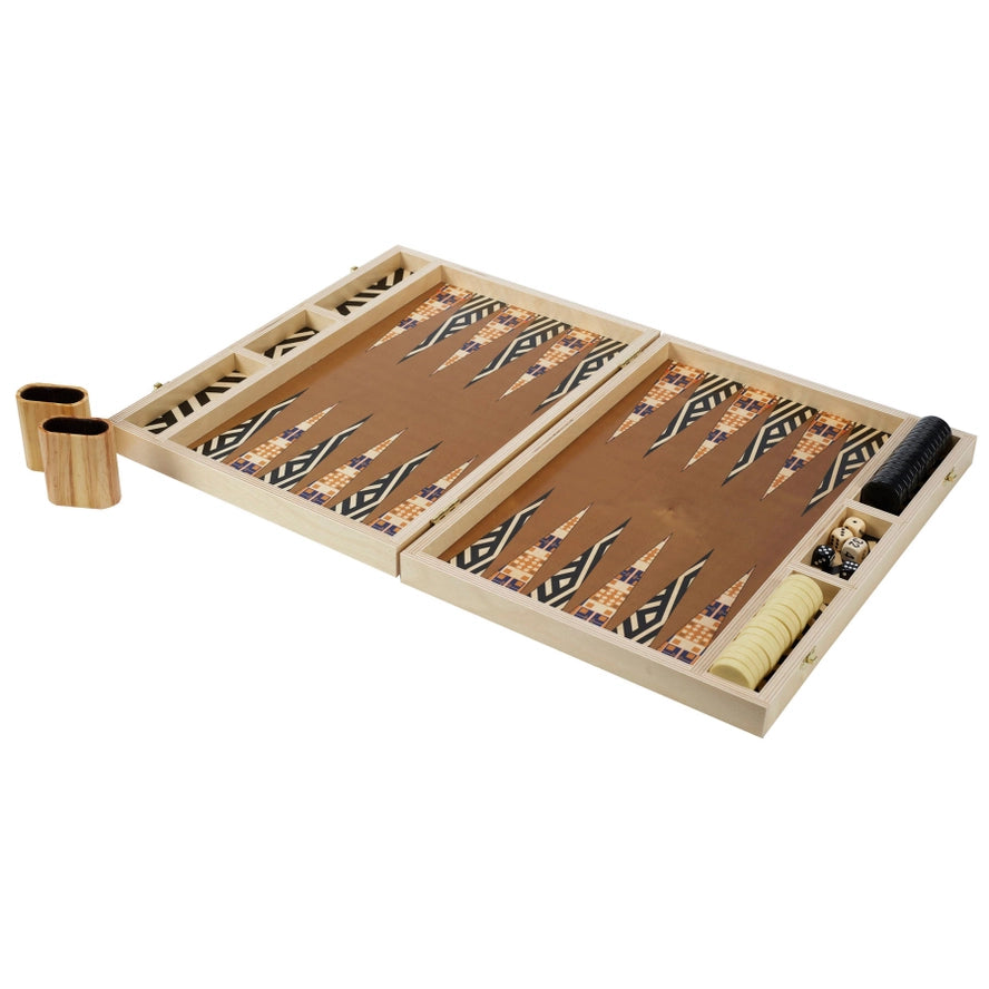 Alexander Tabletop Backgammon in Olive, from Wolfum