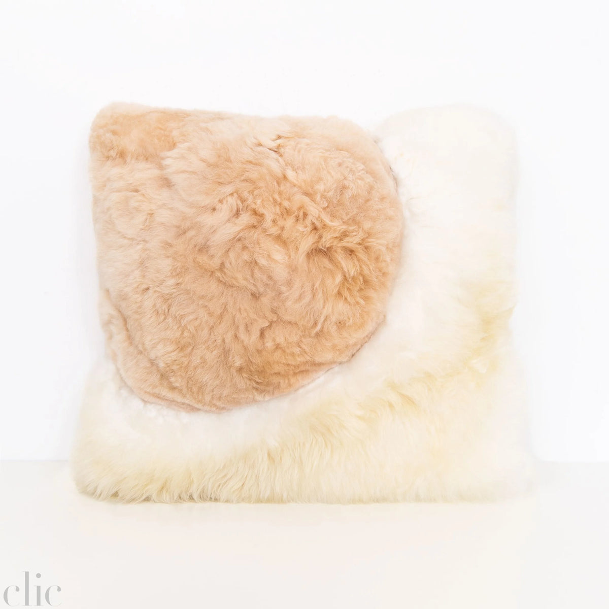 Alpaca Colorblock Pillow in Luna, from Intiearth