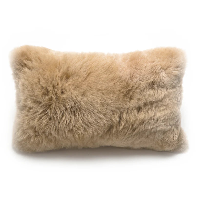 Alpaca Lumbar Pillow in Champagne, from Intiearth