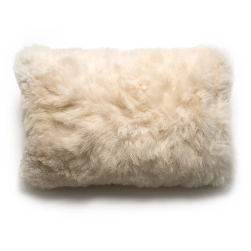 Alpaca Lumbar Pillow in Crema, from Intiearth