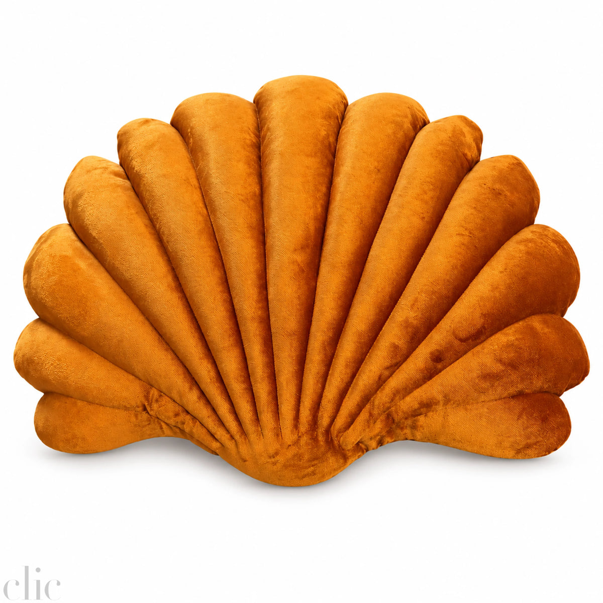 Large Shell Pillow in Ochre
