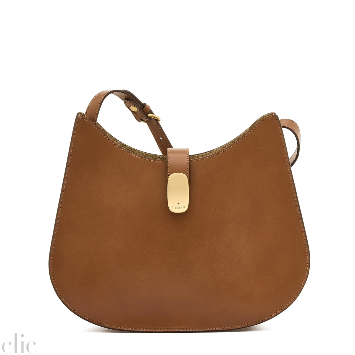 Atelier Hobo Leather Bag in Chocolate, from IL Bisonte