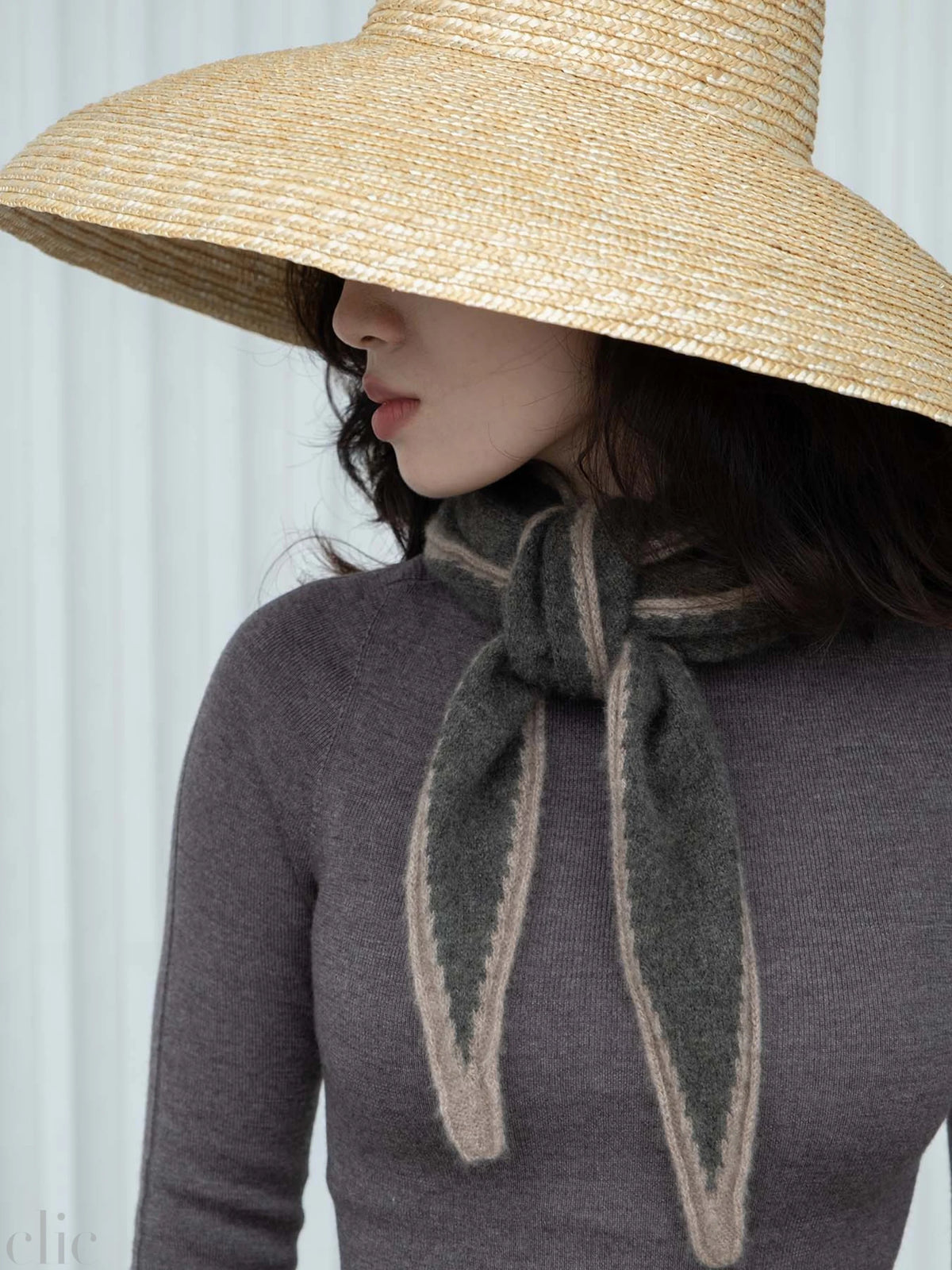 Cashmere Scarf in Green, from Oats & Rice
