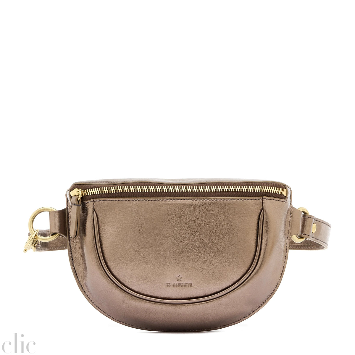 Oliveta Belt Bag in Metallic Bronze, from IL Bisonte