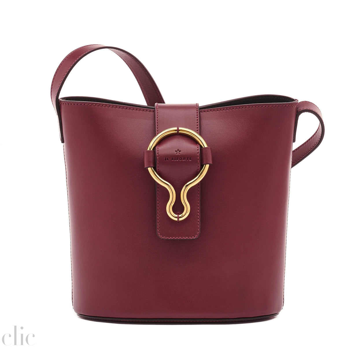 Consuelo Bucket Bag in Black Cherry, from IL Bisonte