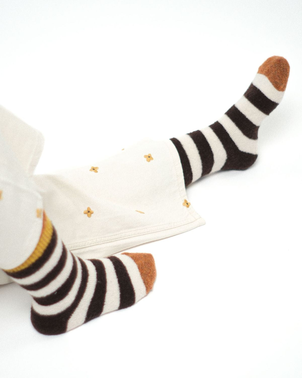 Chaussette Mousse Socks in Rayures Noir from Bonne Maison