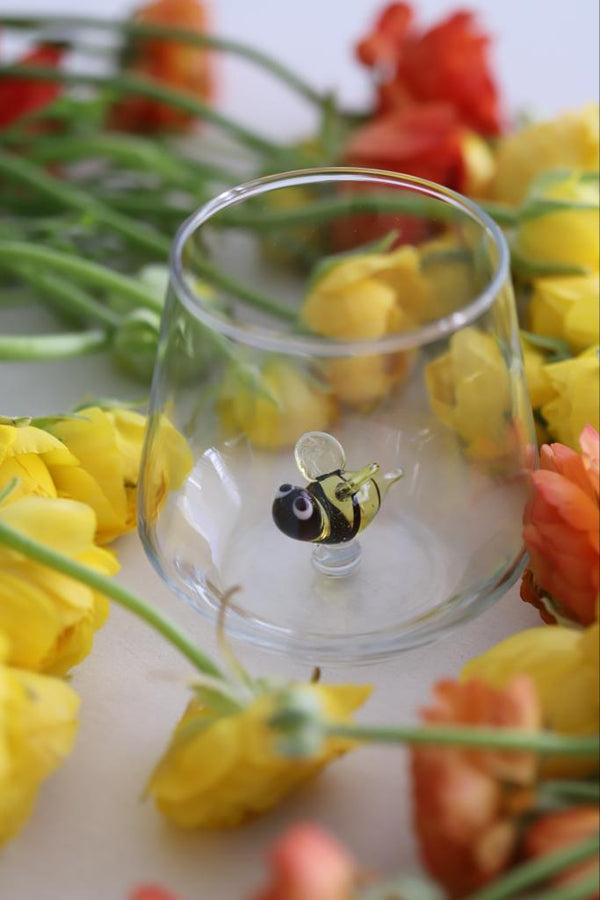 Bee Drinking Glass, from Mini Zoo