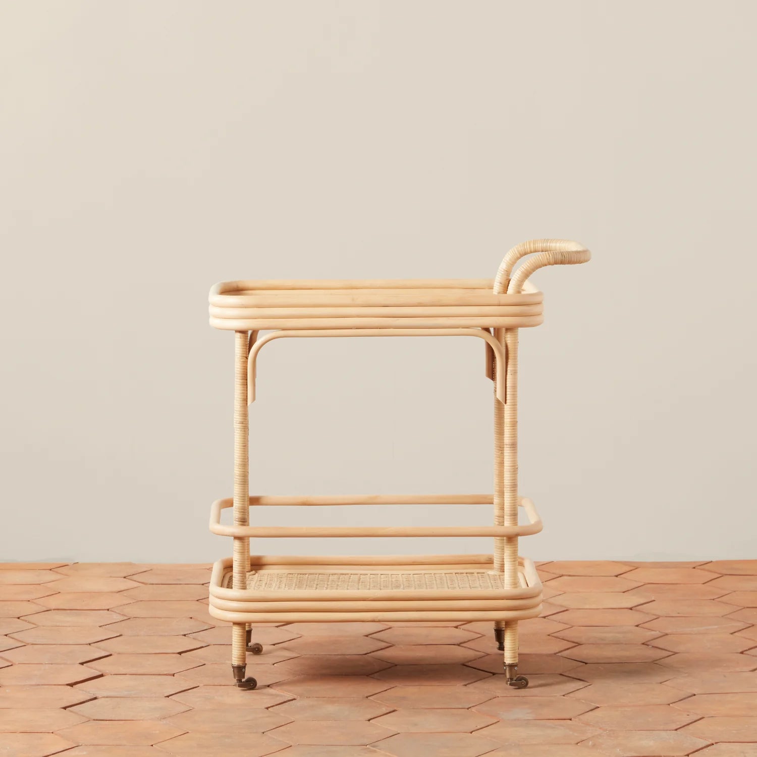 Flore Bistro Bar Cart in Natural, from Woven Shop