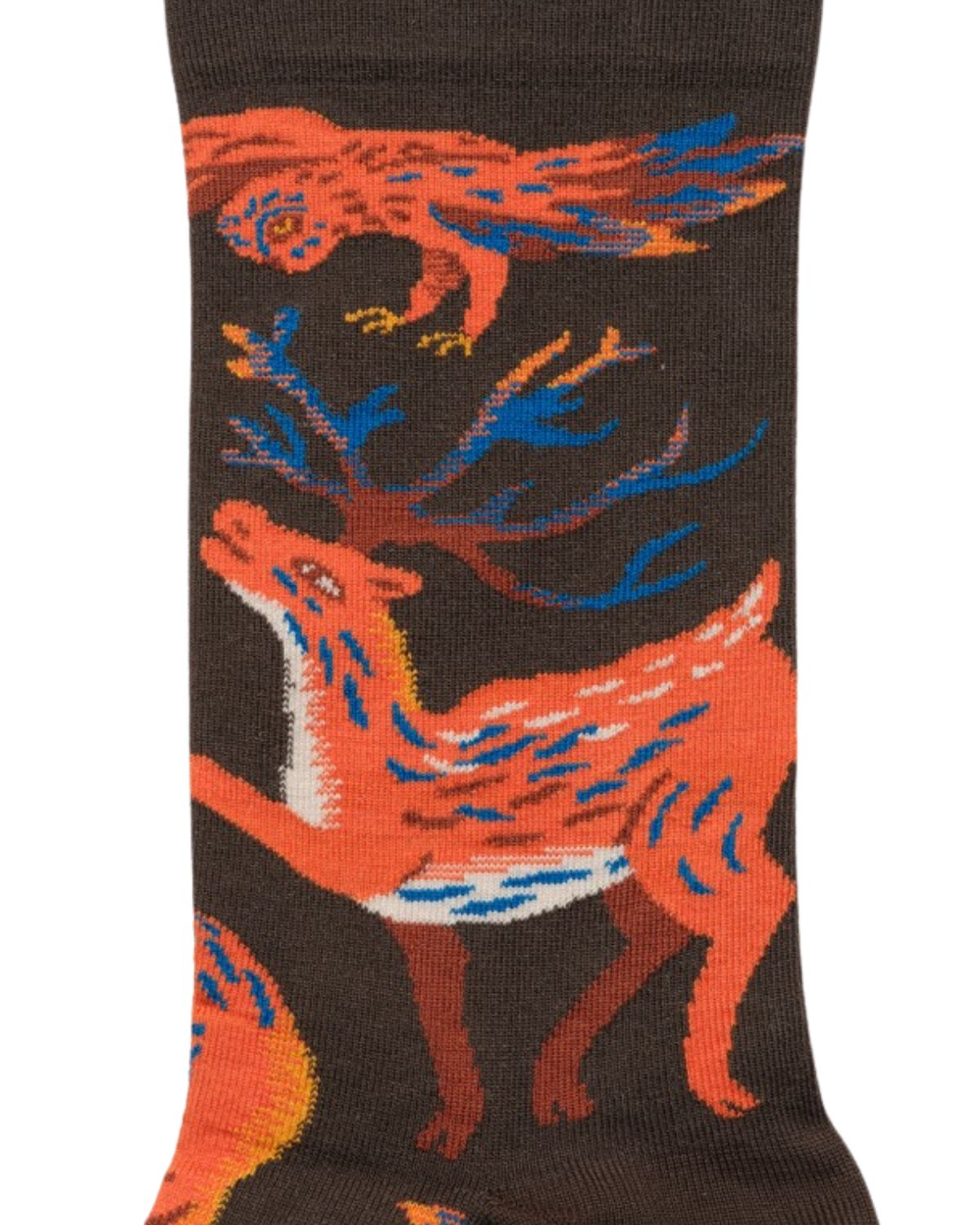 Chaussette Animaux Socks in Terre d'Ombre from Bonne Maison