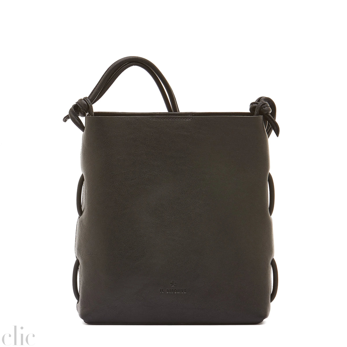 Snodo Shoulder Bag in Black, from IL Bisonte