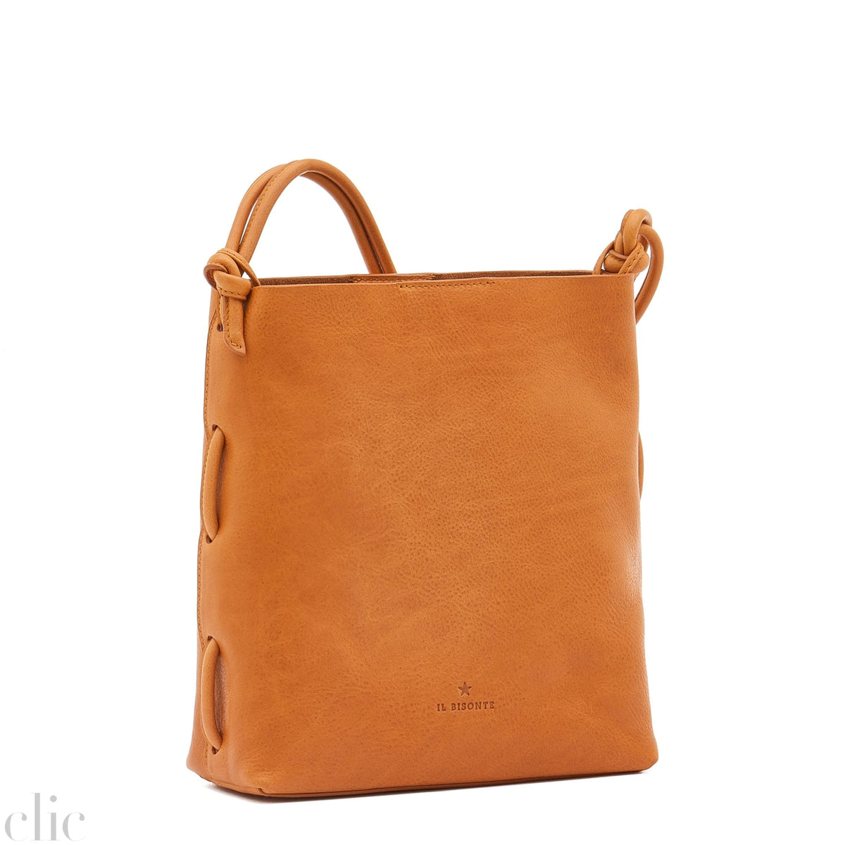 Snodo Shoulder Bag in Natural Vintage Leather, from IL Bisonte