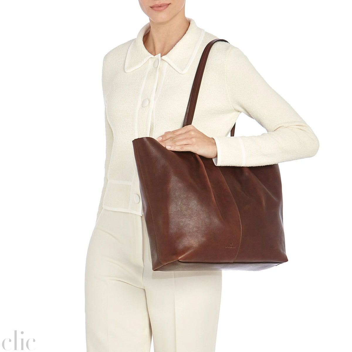 Nina Tote Bag in Coffee, from IL Bisonte