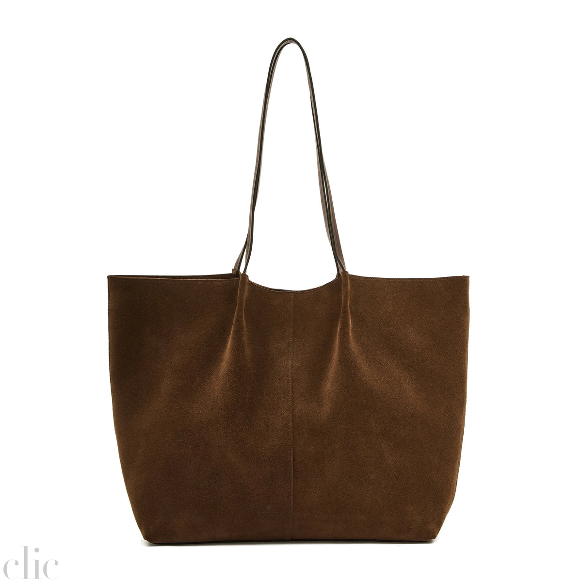 Nina Suede Tote Bag in Coffee, from IL Bisonte