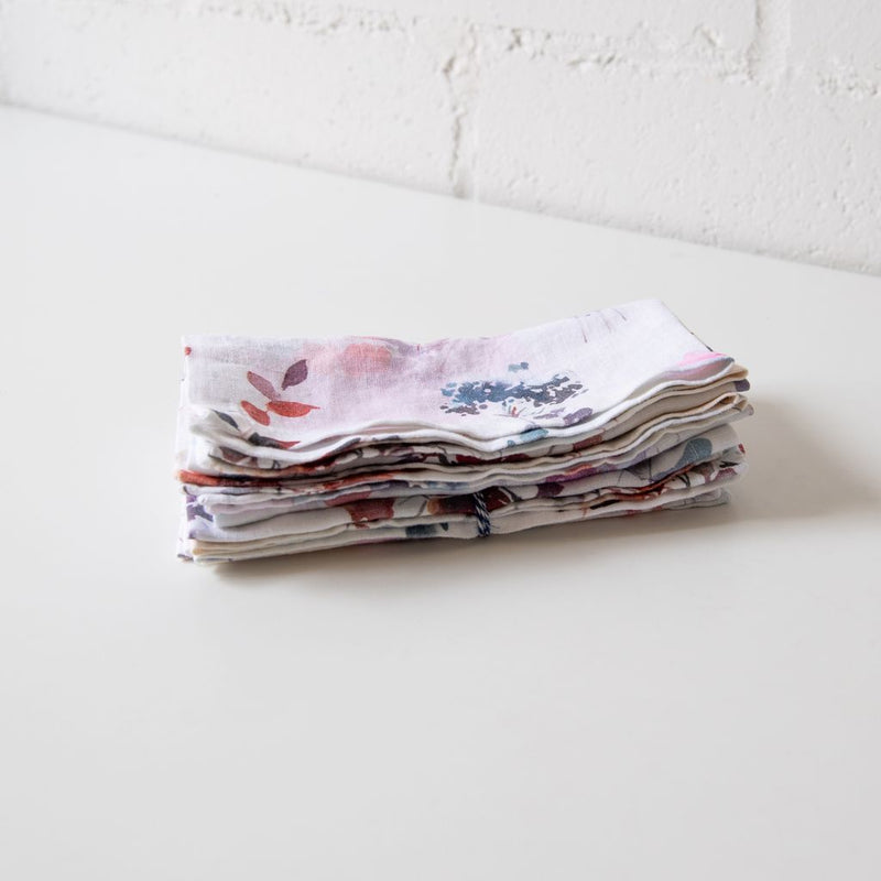 Watercolor Linen Napkins Set of 2, from Linen Tales