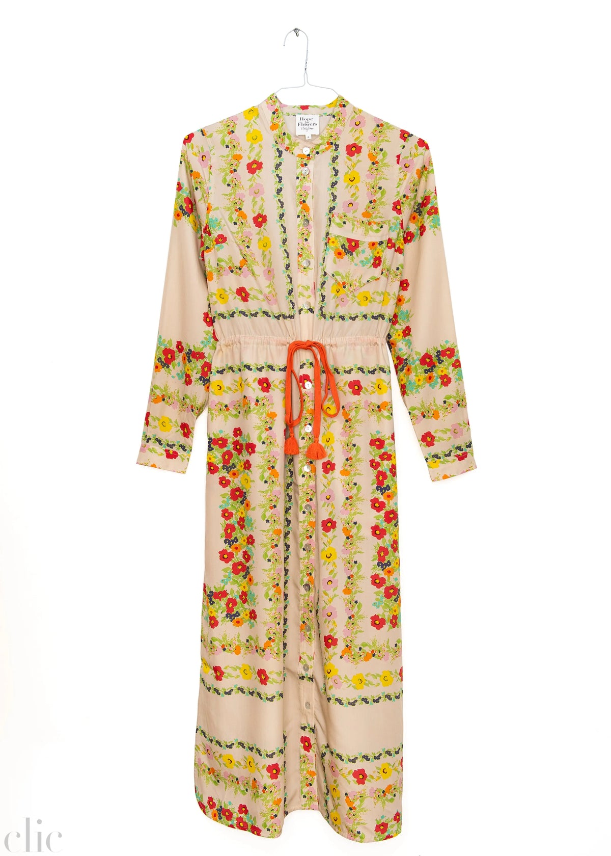 Band Collar Floral Shirtdress, from Hope For Flowers