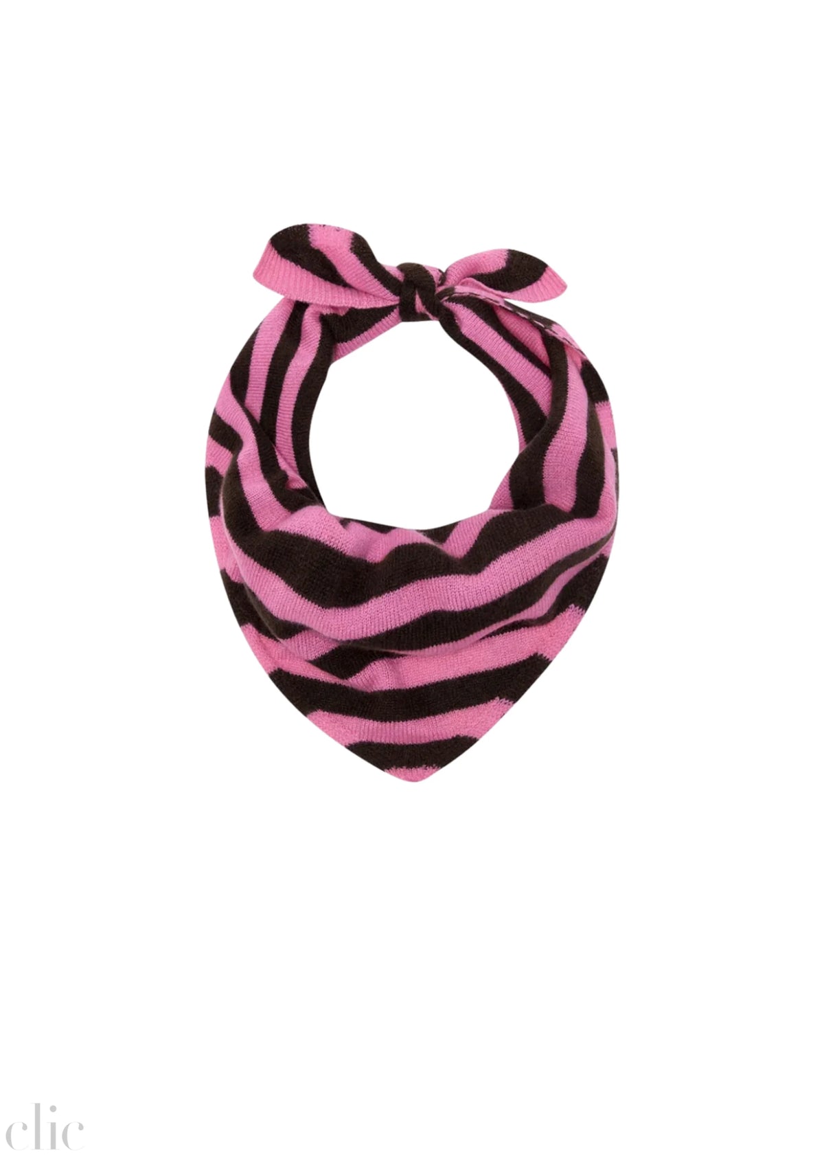 Stripe Cashmere Bandana in Azalea and Pluto, from Jumper 1234