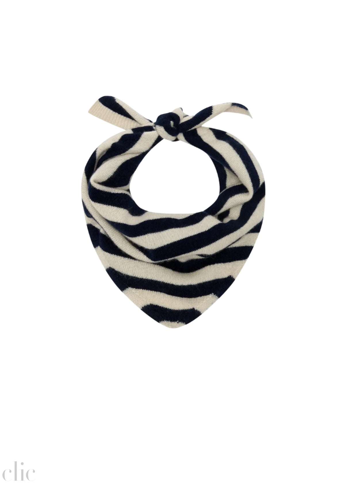 Stripe Cashmere Bandana in Limestone and Navy, from Jumper 1234