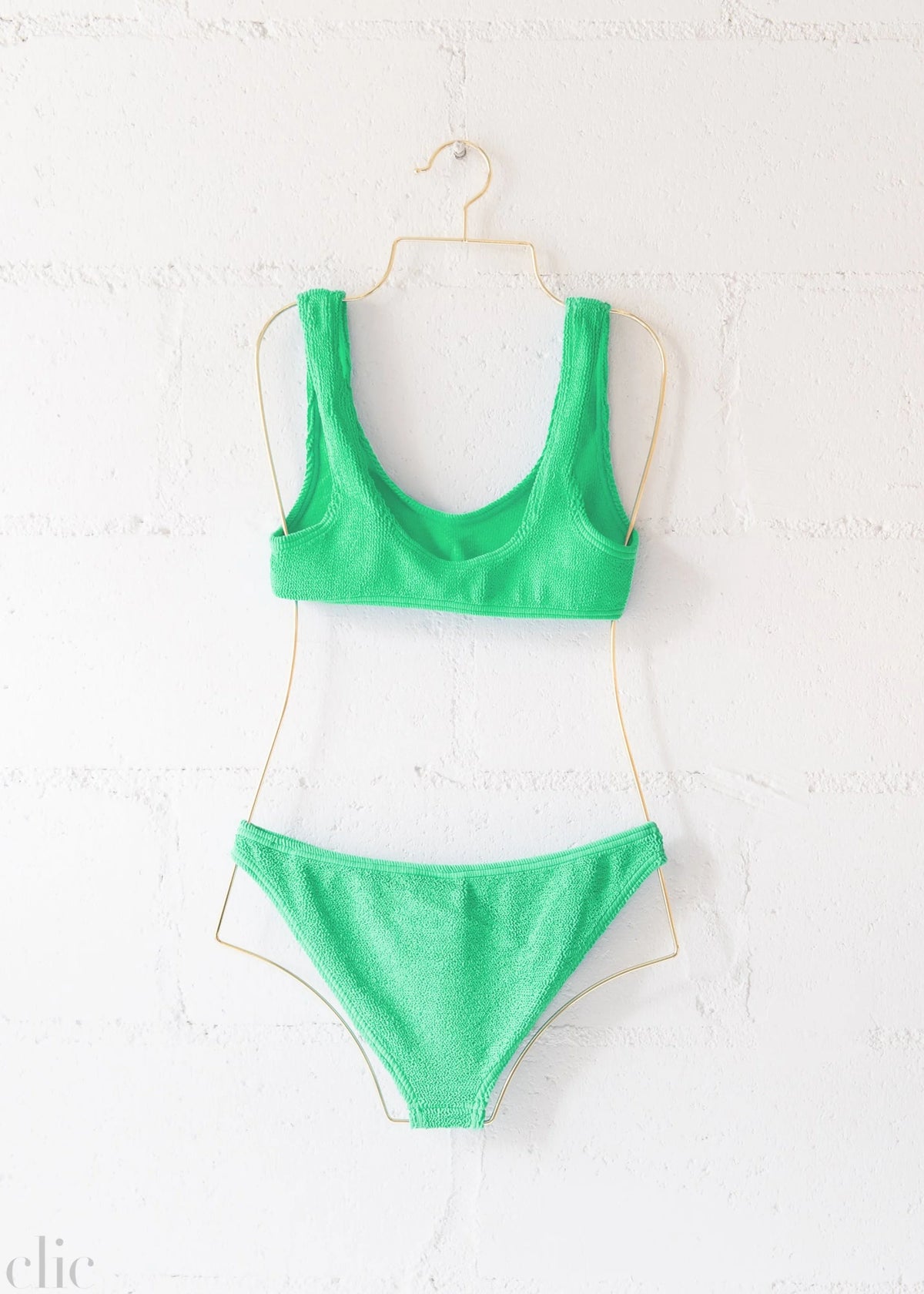 Barcelona Full Bikini Bottom in Jungle Green, from Love & Bikinis