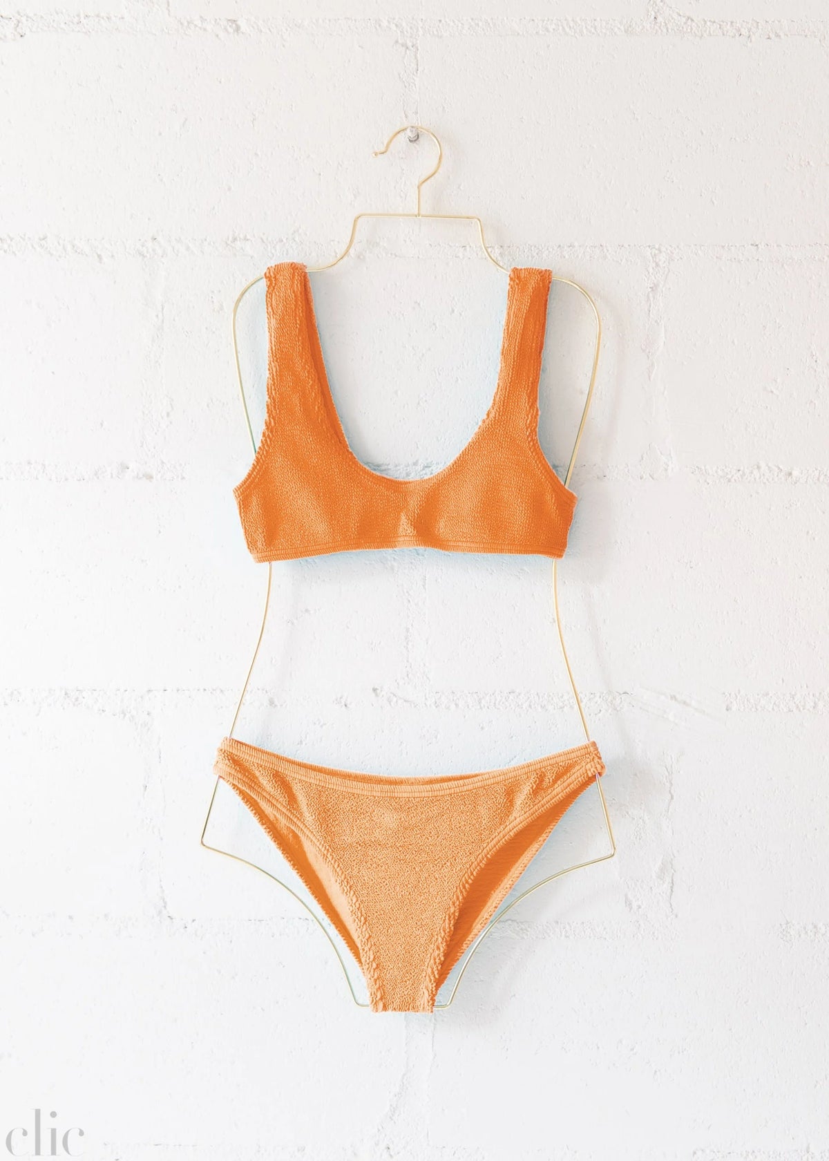 Barcelona Bikini Top in Tangerine, from Love & Bikinis