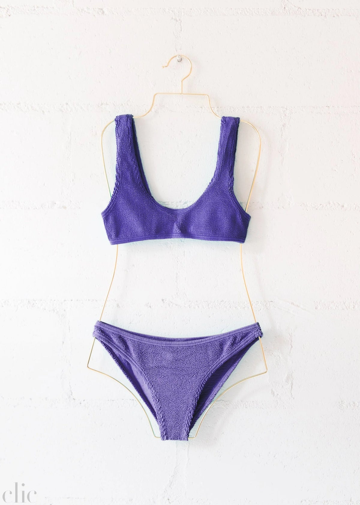 Barcelona Full Bikini Bottom in Violet, from Love & Bikinis