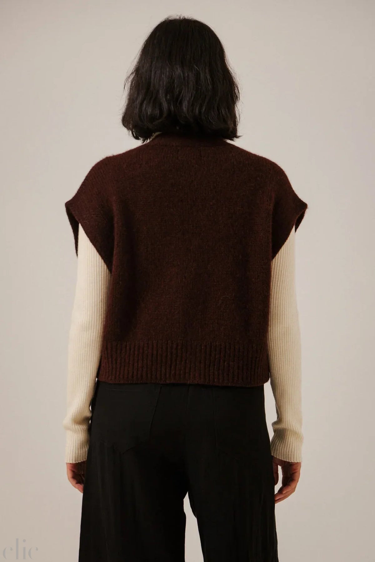 Alpaca Button Down Vest, from Bare Knitwear