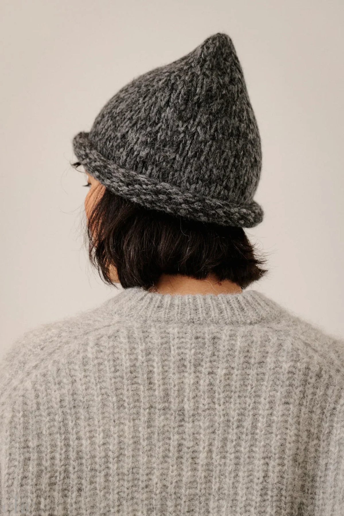 Baby Alpca Roll Hat in Charcoal