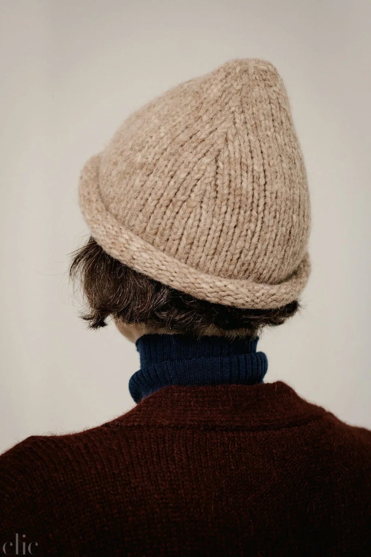 Baby Alpaca Roll Hat in Fawn, from Bare Knitwear