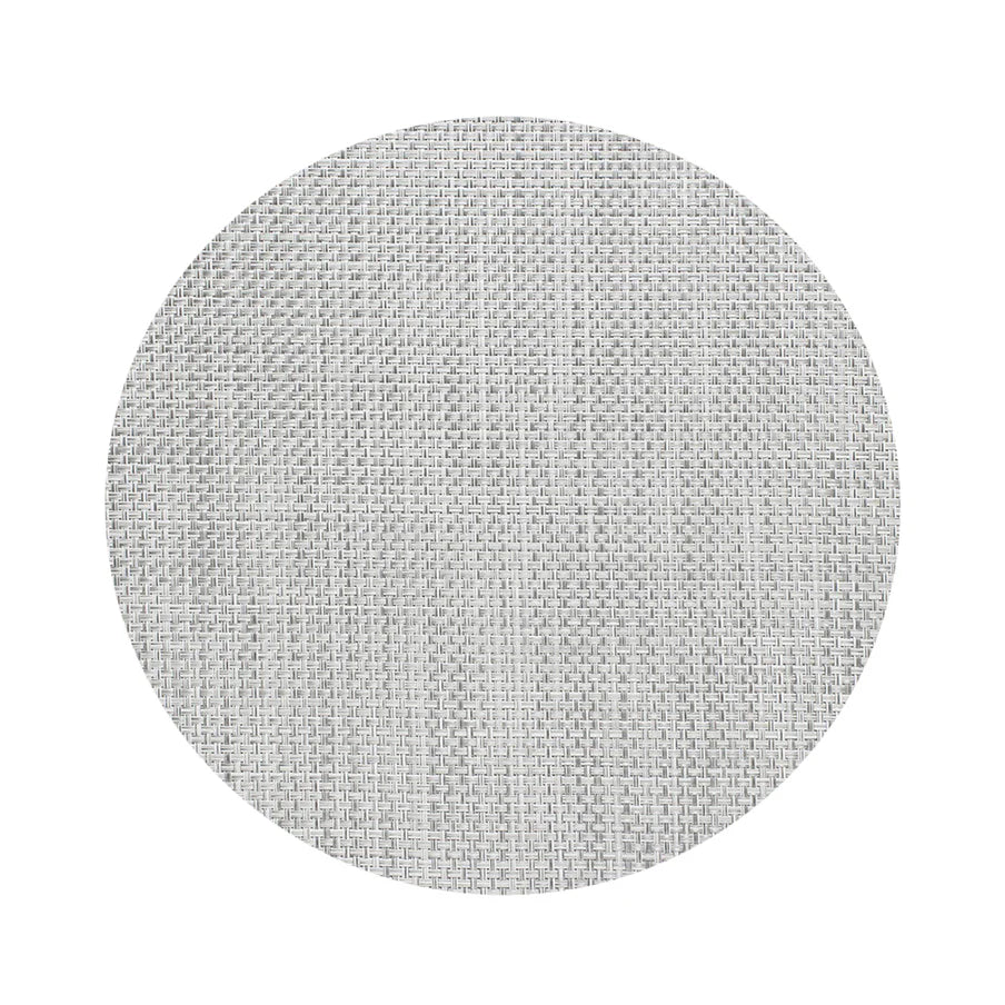 Basketweave Placemats in White and Silver, from Chilewich