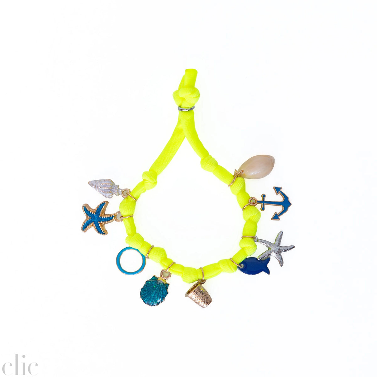 Bikini Bracelet Summer with Charm in Yellow, from Keep Out Bracelets