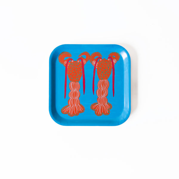 Two Lobsters Small Square Tray, from Avenida Home
