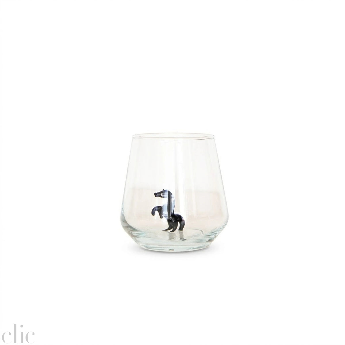 Black Horse Drinking Glass