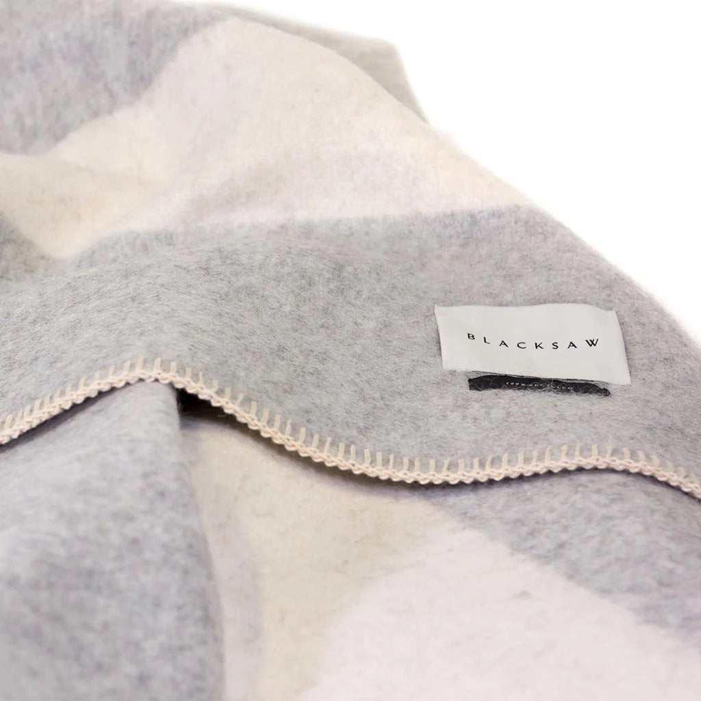 The Siempre Blanket in Light Heather, from Blacksaw