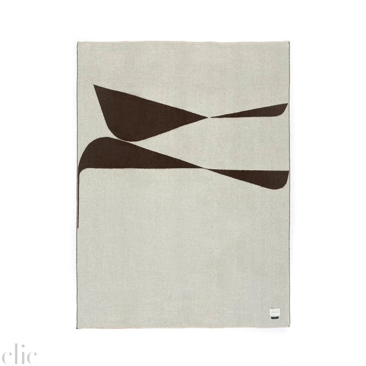 Berlin Reversable Throw in Ivory and Coffee