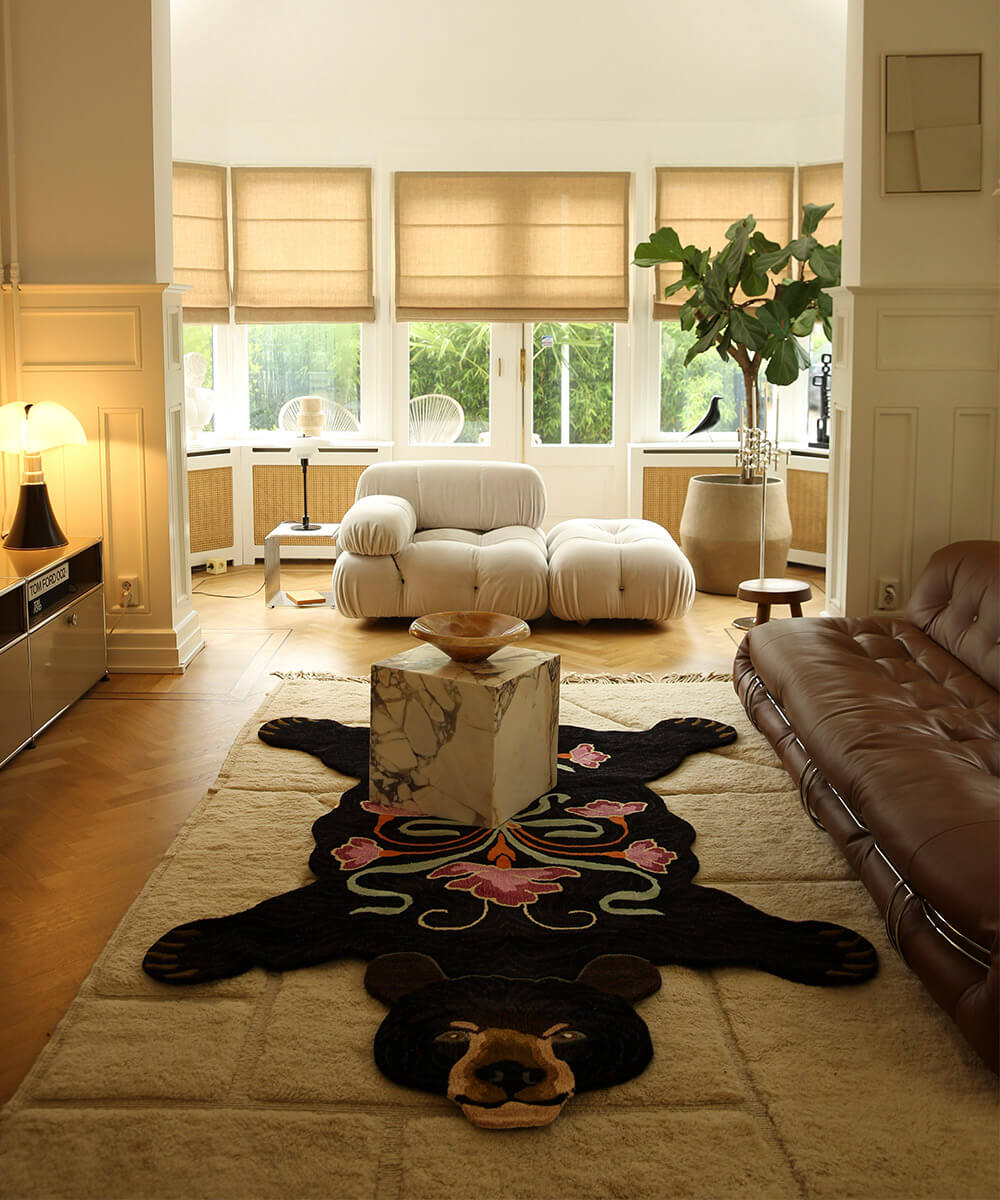Extra Large Blooming Bear Rug, from Doing Goods