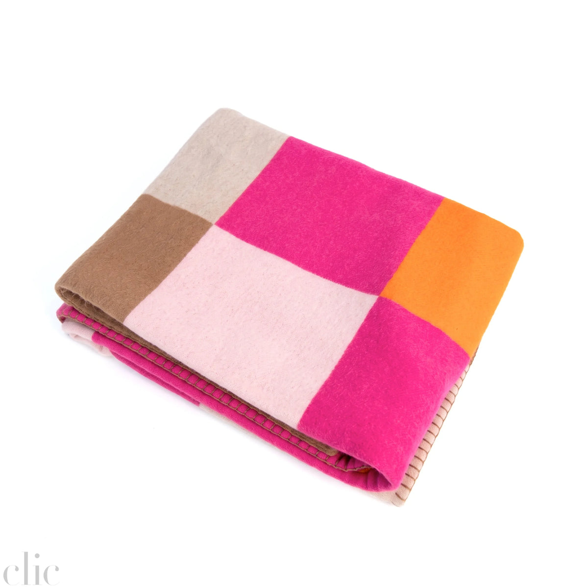 Bottoni Jacquard Blanket in Peach and Orange